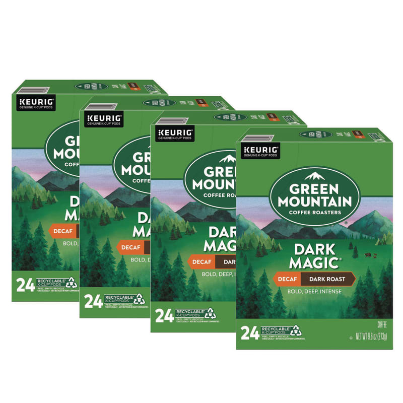 Green Mountain Coffee GMT4067CT Dark Magic Decaf Extra Bold Coffee K-Cups, 96/carton