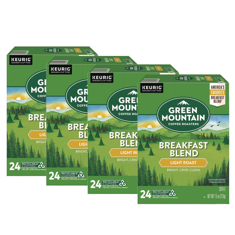 Green Mountain Coffee GMT6520CT Breakfast Blend Coffee K-Cup Pods, 96/carton