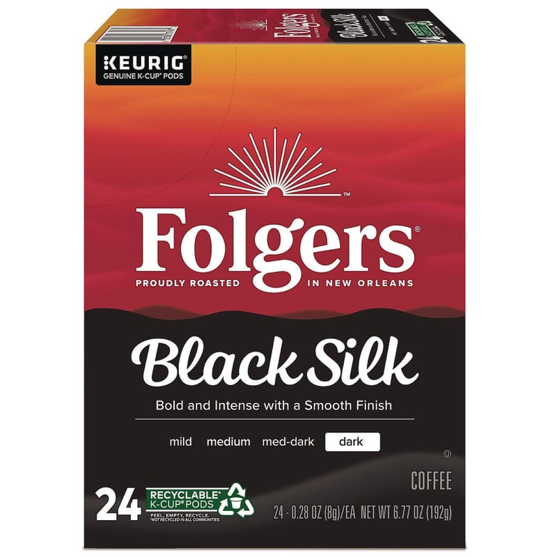 Folgers GMT6662 Gourmet Selections Black Silk Coffee K-Cups, 24/box