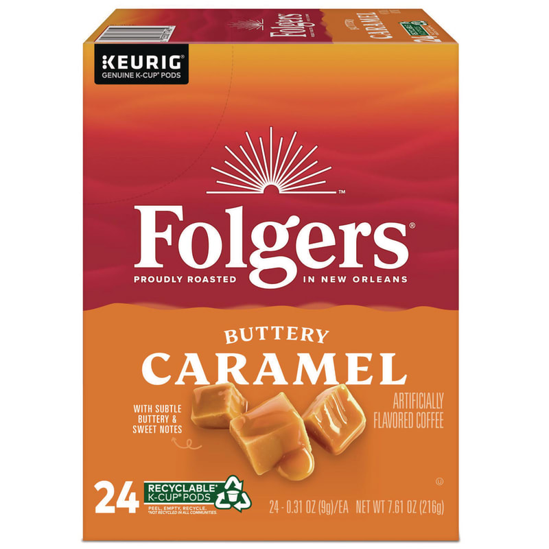 Folgers GMT6680 Buttery Caramel Coffee K-Cups, 24/Box