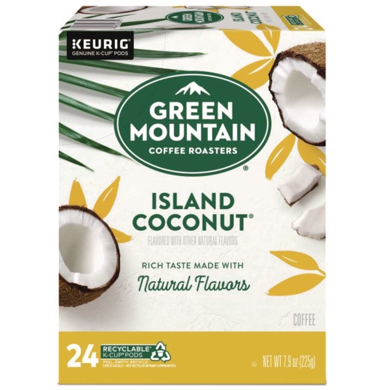 Green Mountain Coffee GMT6720 Island Coconut Coffee K-Cup Pods, 24/Box