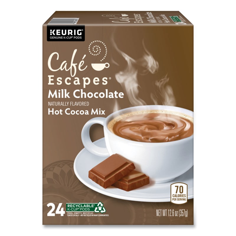 Cafe Escapes GMT6801 Cafe Escapes Milk Chocolate Hot Cocoa K-Cups, 24/box