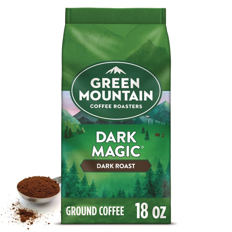 Green Mountain Coffee GMT7134EA Dark Magic Ground Coffee, 18 oz Bag
