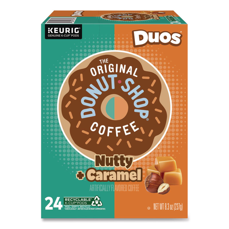 The Original Donut Shop GMT7476 Nutty Plus Caramel K-Cup, 0.34 Oz, 24/box