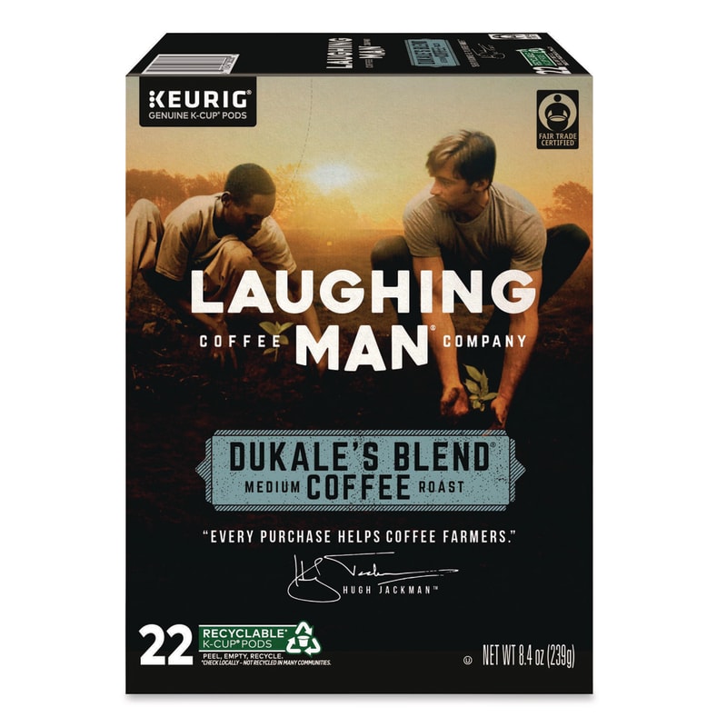 Laughing Man Coffee Company GMT8338 Dukale's Blend K-Cup Pods, 22/box