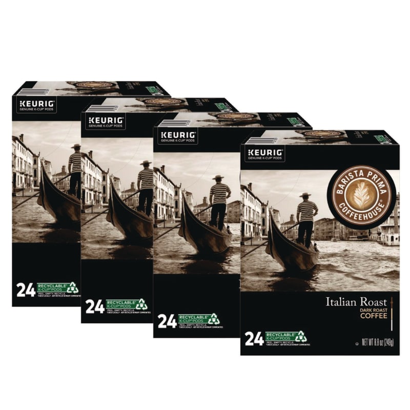 Barista Prima Coffeehouse GMT8500CT Italian Roast K-Cups Coffee Pack, 24/box, 4 Box/carton