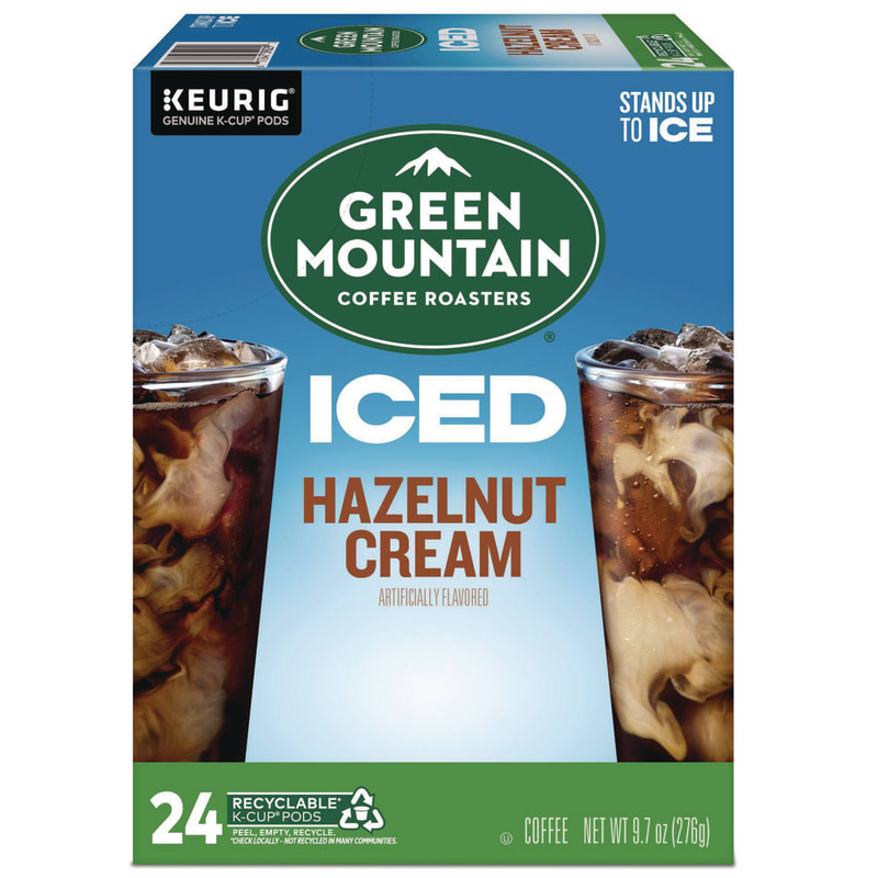 Green Mountain Coffee GMT9029 Hazelnut Cream Brew Over Ice Coffee K-Cups, 24/box