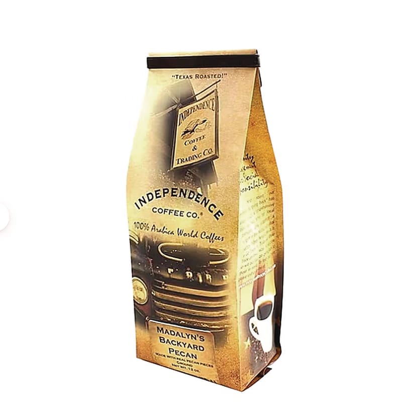 Independence Coffee Co. ICCICF73112 Madalyn's Backyard Pecan Ground Coffee, 12 oz Bag