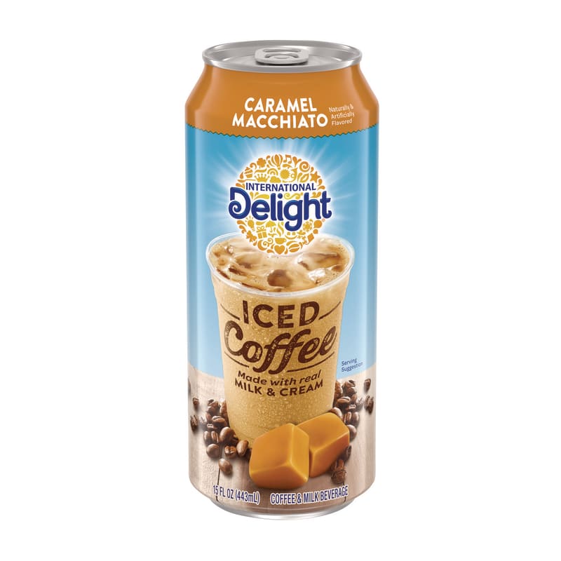 International Delight ITDWWI07500 Iced Coffee, Caramel Macchiato, 15 oz Can, 12/Carton