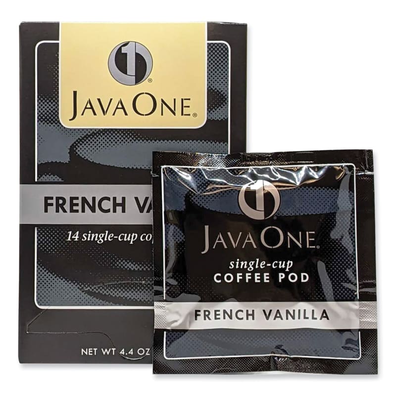 Java One JAV70400 Coffee Pods, French Vanilla, Single Cup, 14/box