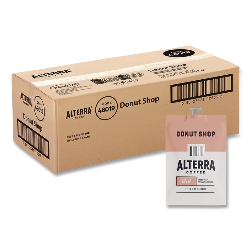 ALTERRA MDKMDRA200 Coffee Freshpack Pods, Donut Shop Blend, Medium Roast, 0.28 Oz, 100/carton