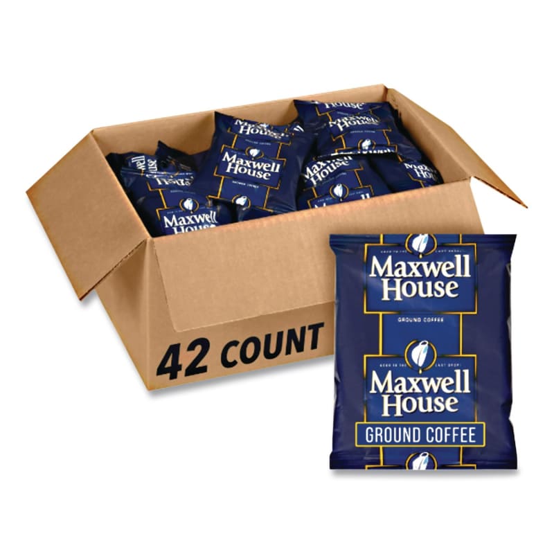 Maxwell House MWH866150 Coffee, Regular Ground, 1.5 Oz Pack, 42/carton