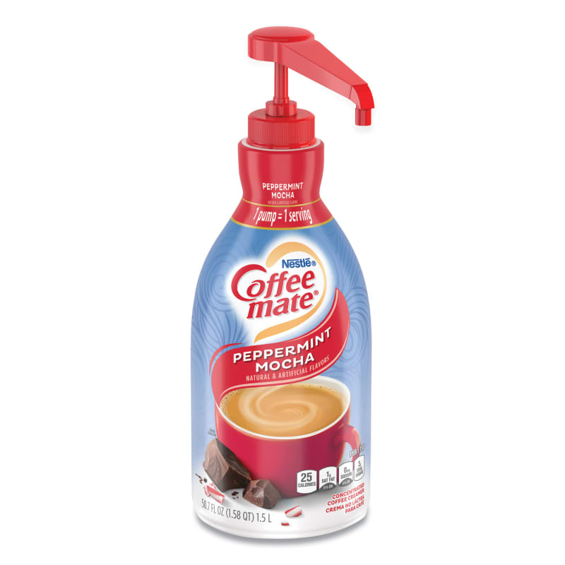 Coffee mate NES29600 Liquid Coffee Creamer, Peppermint Mocha, 1.5 L Pump Bottle