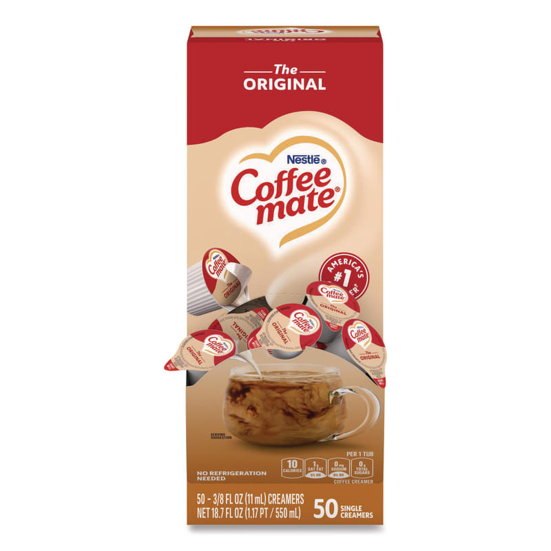 Coffee mate NES35110BX Liquid Coffee Creamer, Original, 0.38 Oz Mini Cups, 50/box