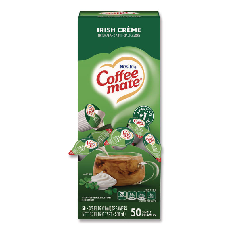Coffee mate NES35112 Liquid Coffee Creamer, Irish Cream, 0.38 oz Mini Cups, 50/Box