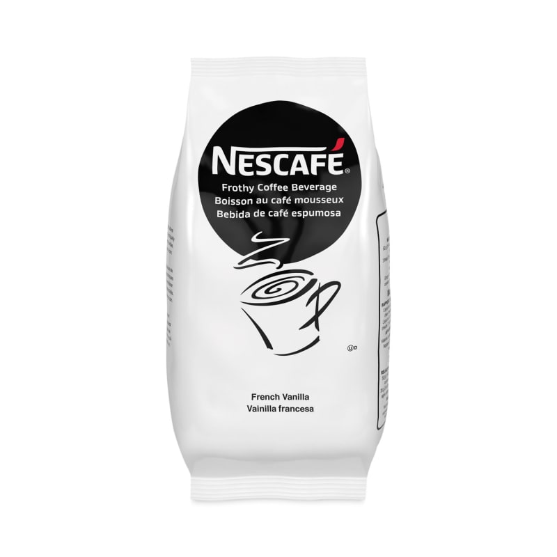 Nescafe NES99019CT Frothy Coffee Beverage, French Vanilla, 2 Lb Bag, 6/Carton
