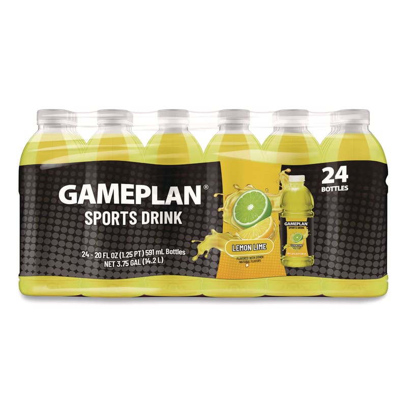Niagara Bottling NGBGMP20Z24PLL Gameplan Sports Drink, Lemon Lime, 20 oz Bottle, 24/Carton