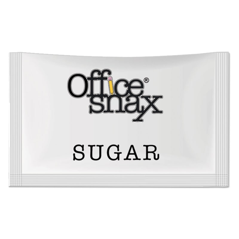 Office Snax OFX00021 Premeasured Single-Serve Sugar, 0.08 oz Packet, 1,200/Carton