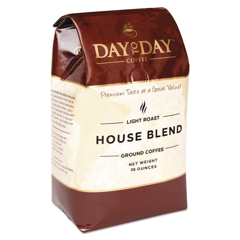 Day to Day Coffee PCO33750 100% Pure Coffee, House Blend, Ground, 28 Oz Bag, 3/pack