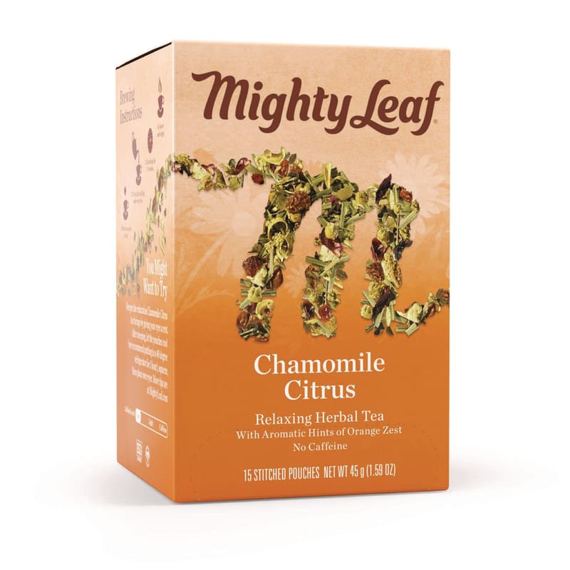 Mighty Leaf Tea PEE510136 Whole Leaf Tea Pouches, Chamomile Citrus, 15/box