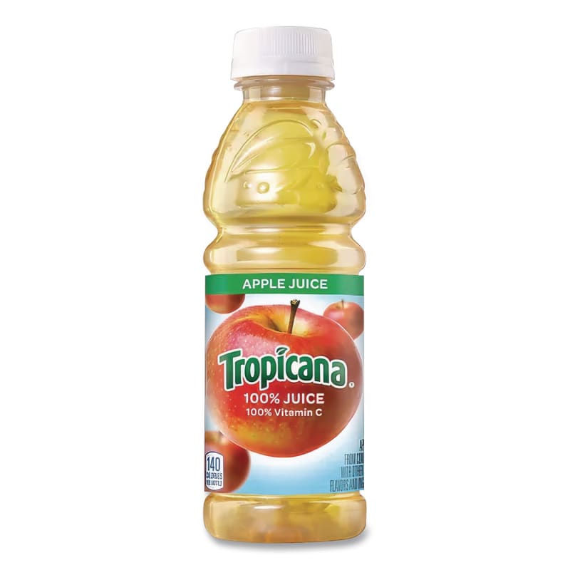 Tropicana QKR57178 100% Juice, Apple, 10oz Bottle, 24/carton