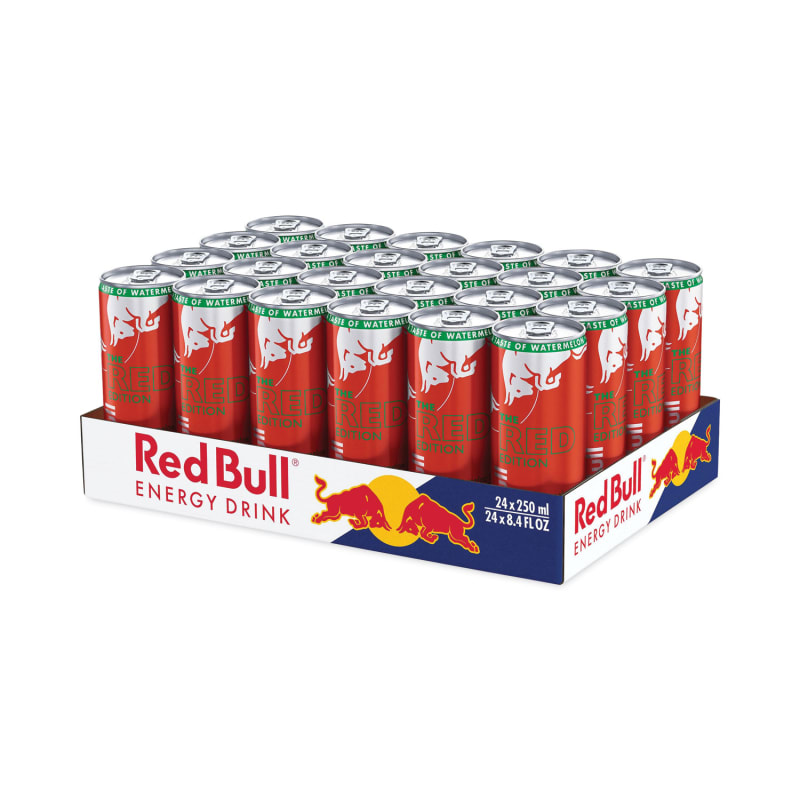 Red Bull RDBRBD45448 The Red Edition Energy Drink, Watermelon, 8.4 oz Can, 24/Carton