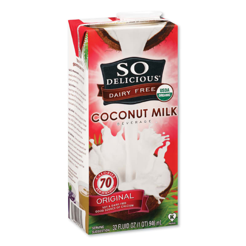 SO Delicious SLKWWI12312 Coconut Milk, Original, 32 Oz Aseptic Box