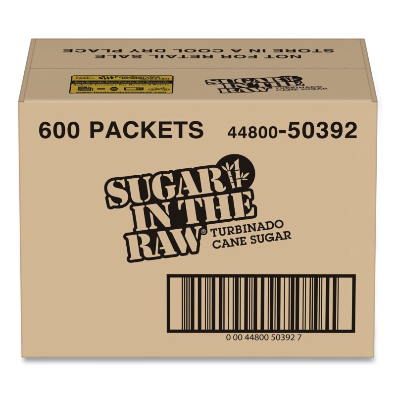 Sugar in the Raw SMU50392 Sugar, 0.18 oz Packet, 600/Carton