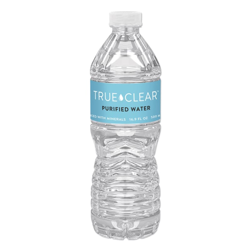 True Clear TCLTRC05L24CT Purified Bottled Water, 16.9 Oz Bottle, 24 Bottles/carton