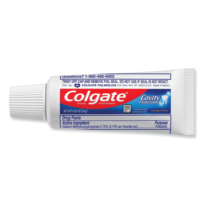 Colgate CPC09782 Toothpaste, Personal Size, 0.85 Oz Tube, Unboxed, 240/carton