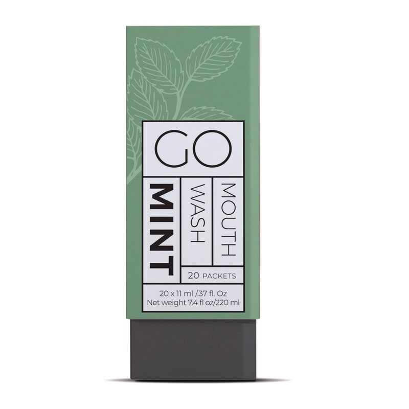 Go Mouthwash GMHMW20 Individual Mouthwash Packets, Display Pack, Mint Flavor, 0.37 oz Packet, 20/Pack