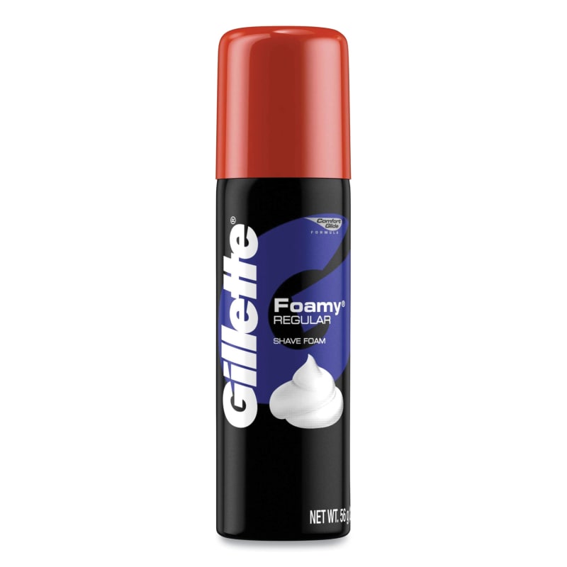 Gillette PGC14501 Foamy Shave Cream, Original Scent, 2 Oz Aerosol Spray Can, 48/carton