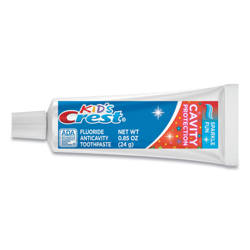 Crest PGC40159CT Kids' Sparkle Toothpaste, Bubblegum Flavor, 0.85 oz Tube, 72/Carton