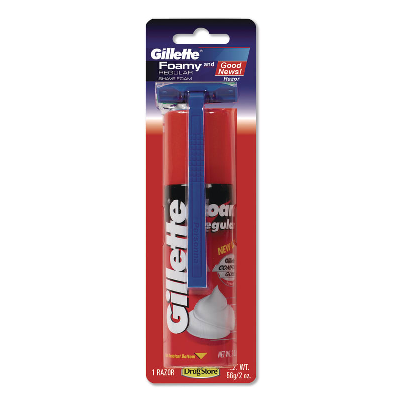 Gillette PGC70104 Shave Kit, 2-Blade Razor and 2 oz Foam Shave Crean