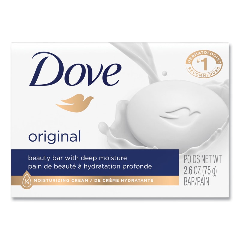 Dove UNI61073CT White Beauty Bar, Light Scent, 2.6 Oz, 36/carton