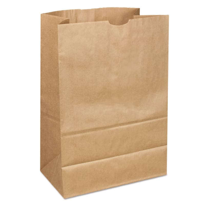 Ross & Wallace Paper Products BAGSK164040 Grocery Paper Bags, 1/6 BBL Size, 40# Basis Weight, 12" x 7" x 17", Kraft, 400/Bundle