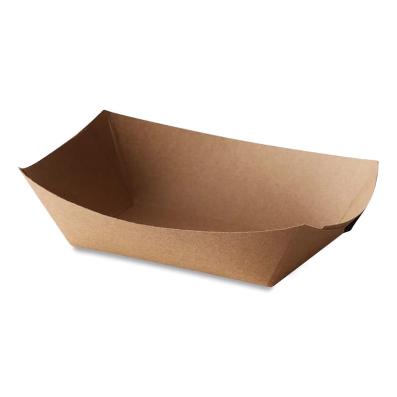 Bagcraft BGC300697 EcoCraft Food Trays, 2 lb Capacity, 6.5 x 1.63 x 1.63, Natural, Paper, 1,000/Carton
