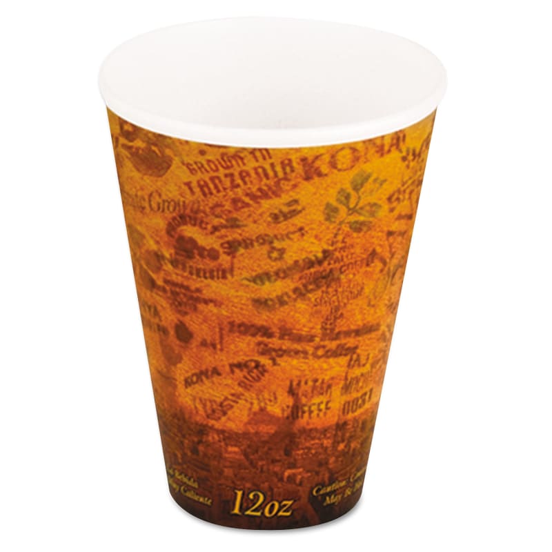 Dart DCC12U16ESC Fusion Escape Foam Hot/cold Cups, 12 Oz, Brown/black, 1,000/carton