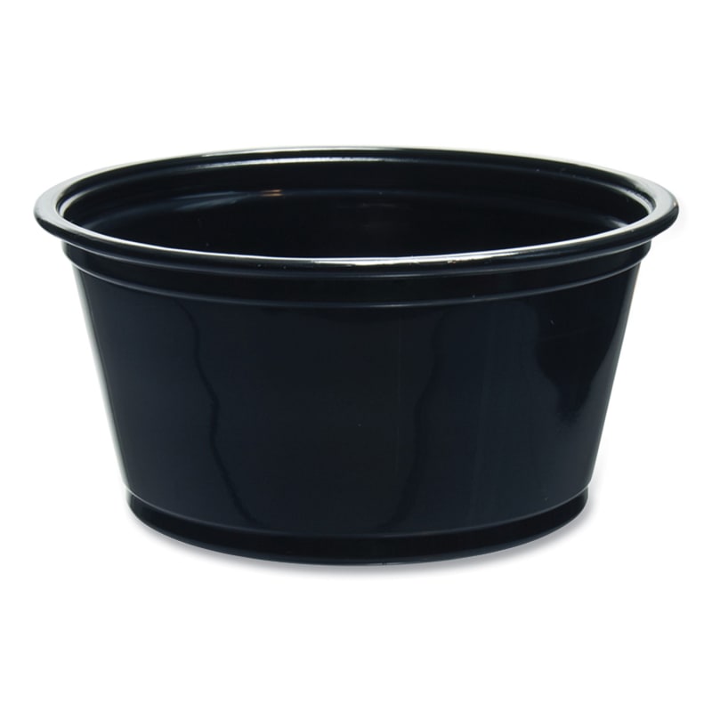 Dart DCC200PCBLK Conex Complements Portion/Medicine Cups, 2 oz, Plastic, Black, 125/Bag, 20 Bags/Carton