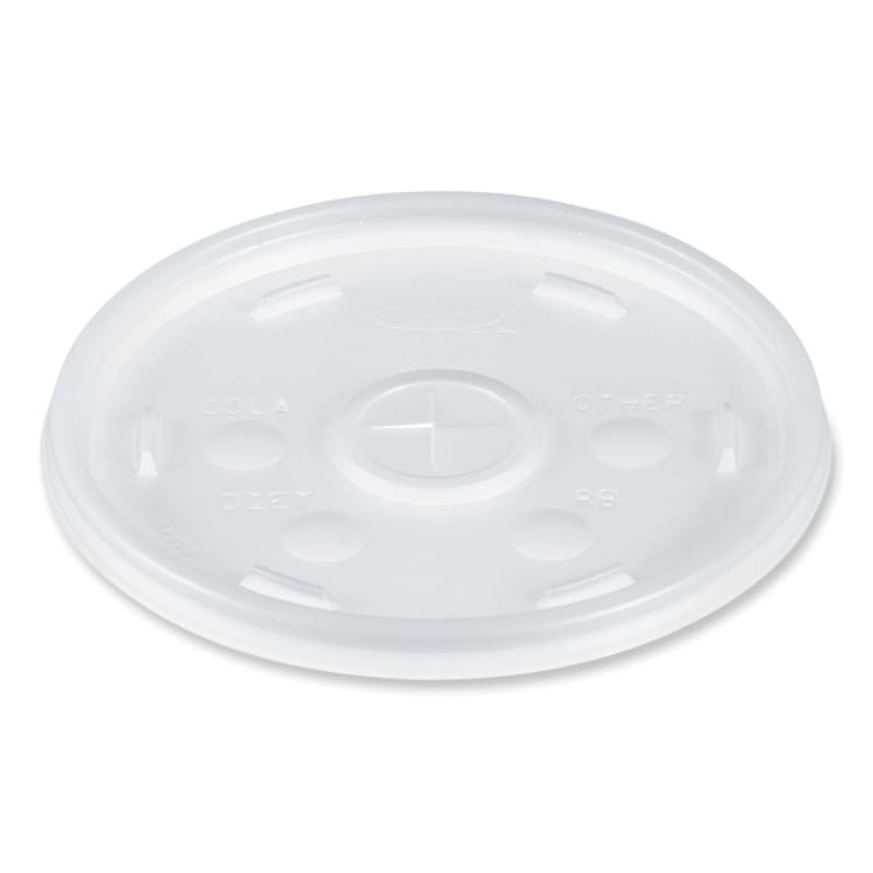Dart DCC20SL Cold Cup Lids, Fits 8 oz to 32 oz Cold Cups/Containers, Plastic, Translucent, 100/Sleeve, 10 Sleeves/Carton
