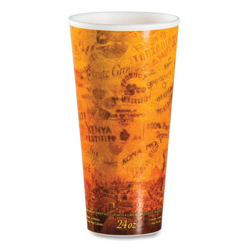 Dart DCC24U16ESC Fusion Escape Foam Hot/cold Cups, 24 Oz, Brown/black, 500/carton