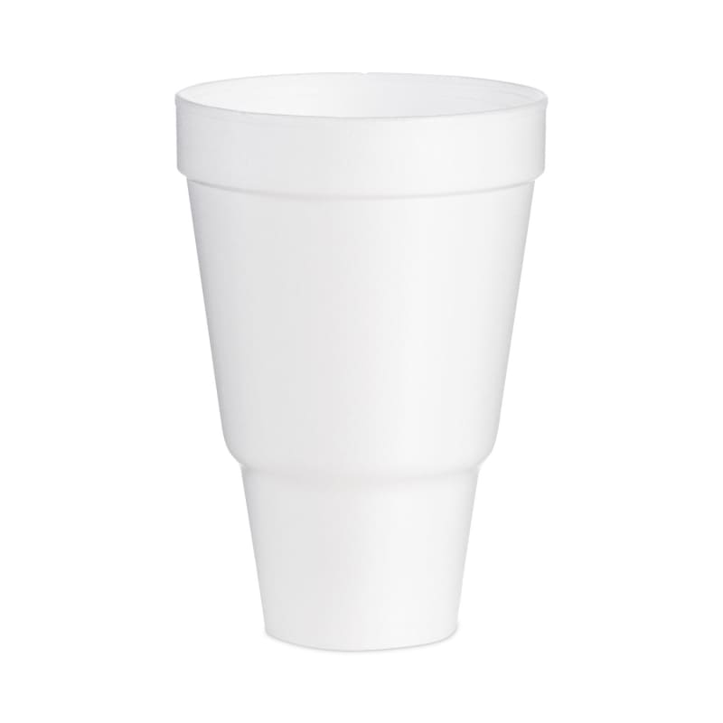 Dart DCC32AJ32 Foam Drink Cups, Tapered Bottom, 32 oz, White, 25/Bag, 20 Bags/Carton