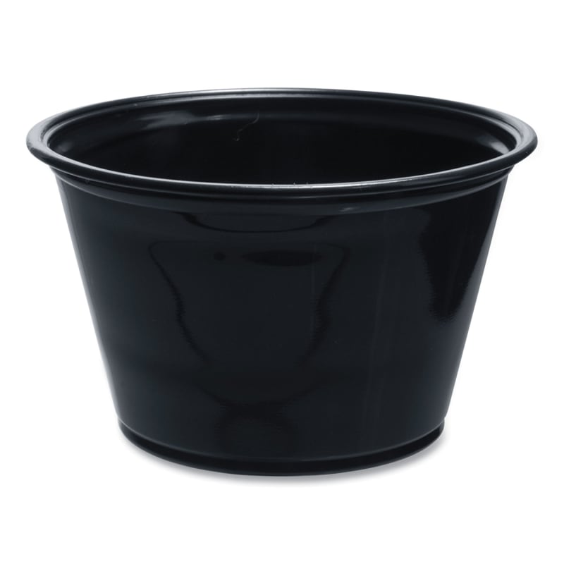 Dart DCC400PCBLK Conex Complements Portion/Medicine Cups, 4 oz, Plastic, Black, 125/Bag, 20 Bags/Carton