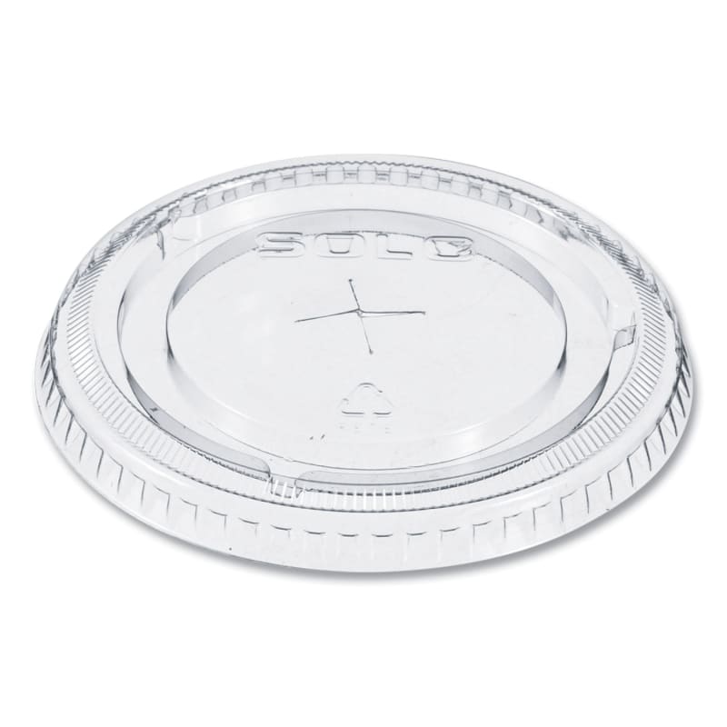 SOLO DCC662TSCT Straw-Slot Cold Cup Lids, Fits 9 oz to 20 oz Cold Cups, Plastic, Clear, 100/Sleeve, 10 Sleeves/Carton