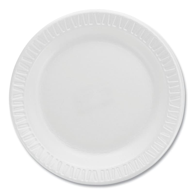 Dart DCC6PWQR Quiet Classic Laminated Foam Dinnerware Plates, 6" dia, White, 125/Pack, 8 Packs/Carton