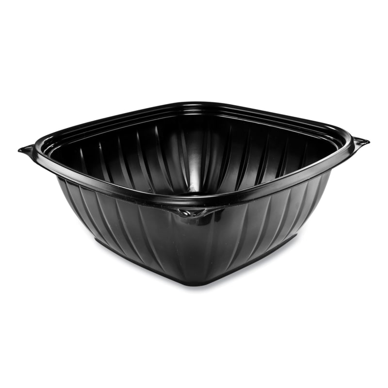 Dart DCCB64SB PresentaBowls Pro Black Square Bowls, 64 oz, 8.5 x 8.5 x 3.3, Plastic, 63/Bag, 4 Bags/Carton