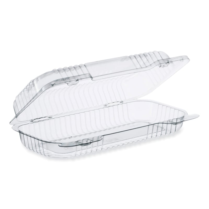 Dart DCCC18UT1 StayLock Clear Hinged Lid Containers, 4.5" x 8.5" x 2.1", Clear, Plastic, 250/Carton