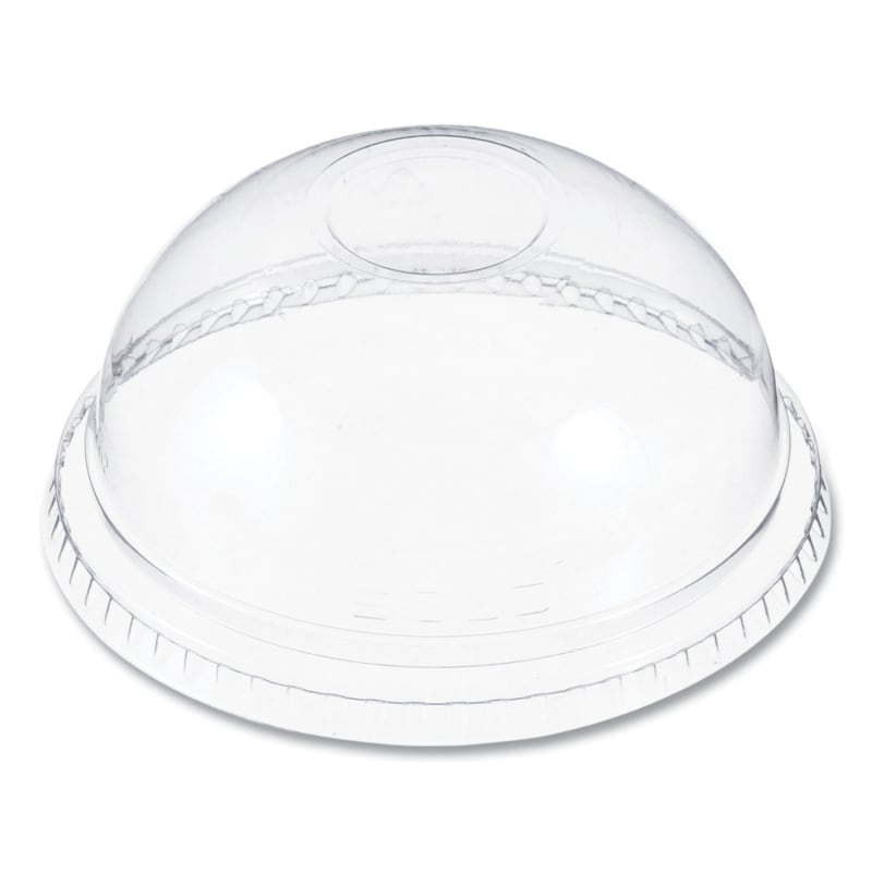 Dart DCCDNR662 Plastic Dome Lid, No-Hole, Fits 9 oz to 22 oz Hot Cups, Clear, 100/Sleeve, 10 Sleeves/Carton