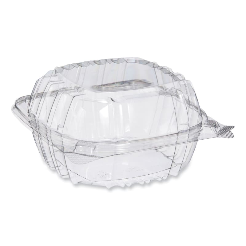 Dart DCCPET57PST1 ClearSeal Hinged-Lid Plastic Containers, 5.86 x 3.11, Clear, Plastic, 500/Carton