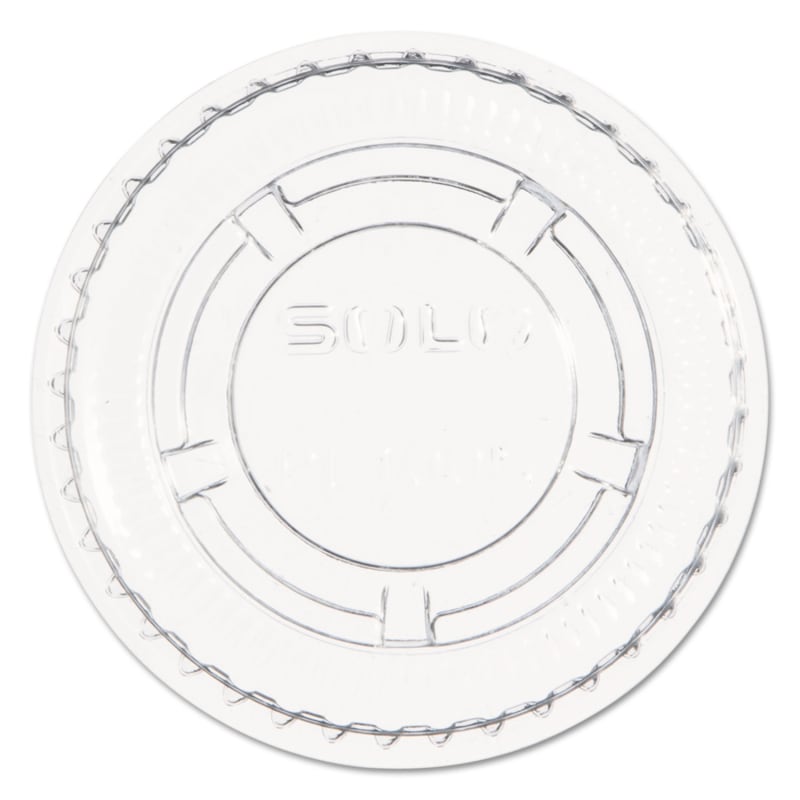 Dart DCCPL100N Portion/Souffle Cup Lids, Fits 0.5 oz to 1 oz Portion Cups, Plastic, Clear, 125/Pack, 20 Packs/Carton